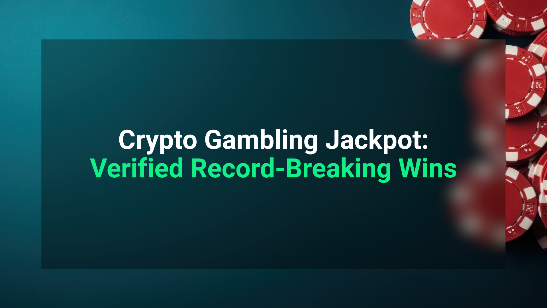 Largest Crypto Gambling Jackpots : Top Wins & Blockchain Payouts Verified |  Value The Markets